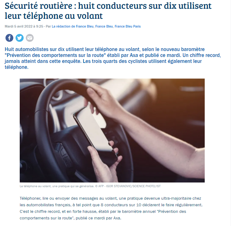 Prévention des comportements sur la route